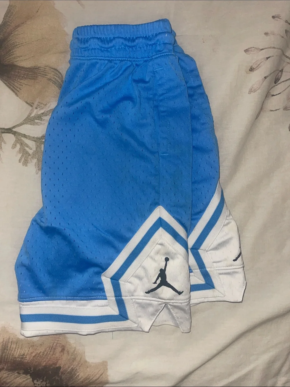 Nike Light Blue Mesh Shorts with White Trim